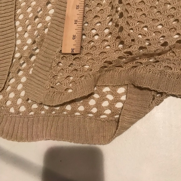 Say What size Medium Ivory crochet open front duster 3/4 length - Picture 11 of 14